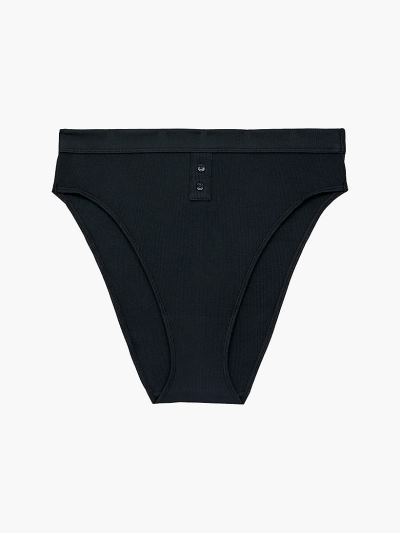 Calvin Klein Underwear HU354580 | Calvin Klein Ribbed Női High Leg Rövidnadrág Fekete
